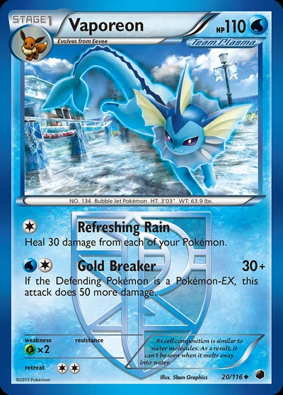 Vaporeon – Plasma Freeze nr 020/116 (Standard)