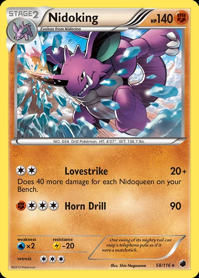 Nidoking – Plasma Freeze nr 058/116 (Standard)