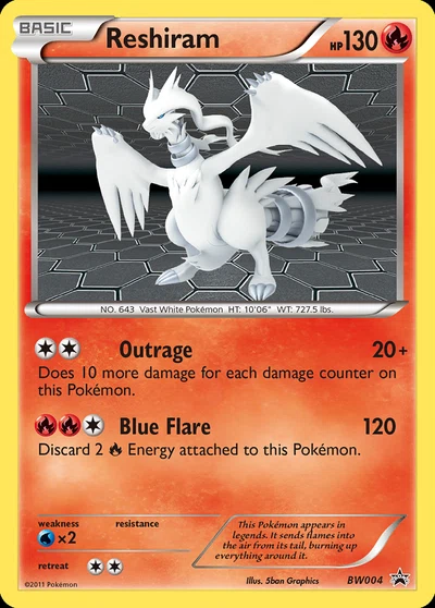Reshiram – BW Black Star Promos nr BW004 (Standard)