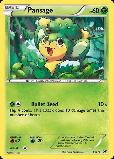 Pansage – BW Black Star Promos nr BW11 (Standard)