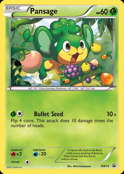 Pansage – BW Black Star Promos nr BW14 (Standard)