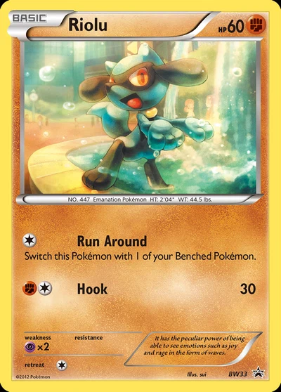 Riolu – BW Black Star Promos nr BW33 (Standard)