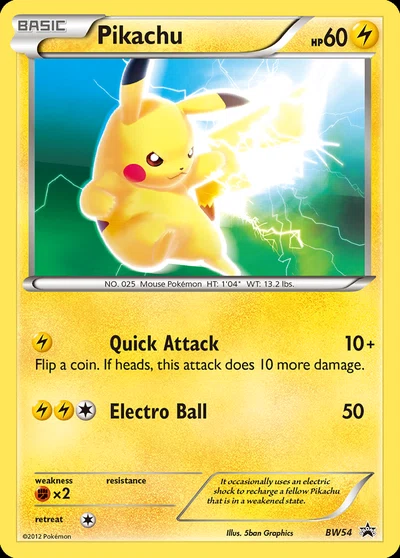 Pikachu – BW Black Star Promos nr BW54 (Standard)