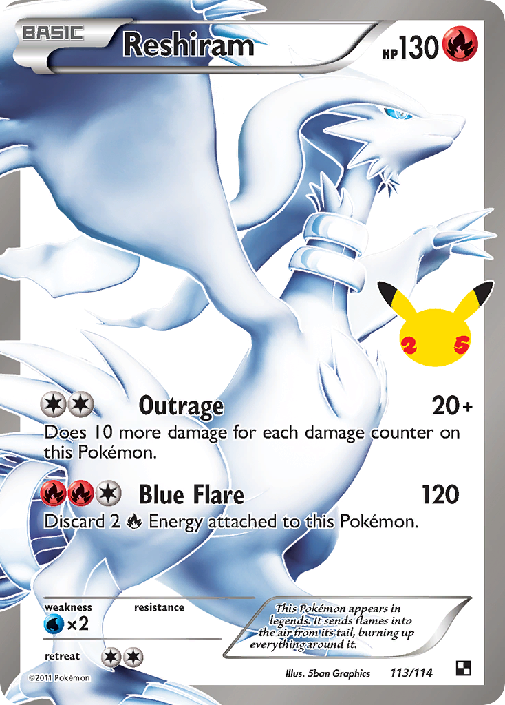 Reshiram – Celebrations: Classic Collection nr 113/025 (Standard)
