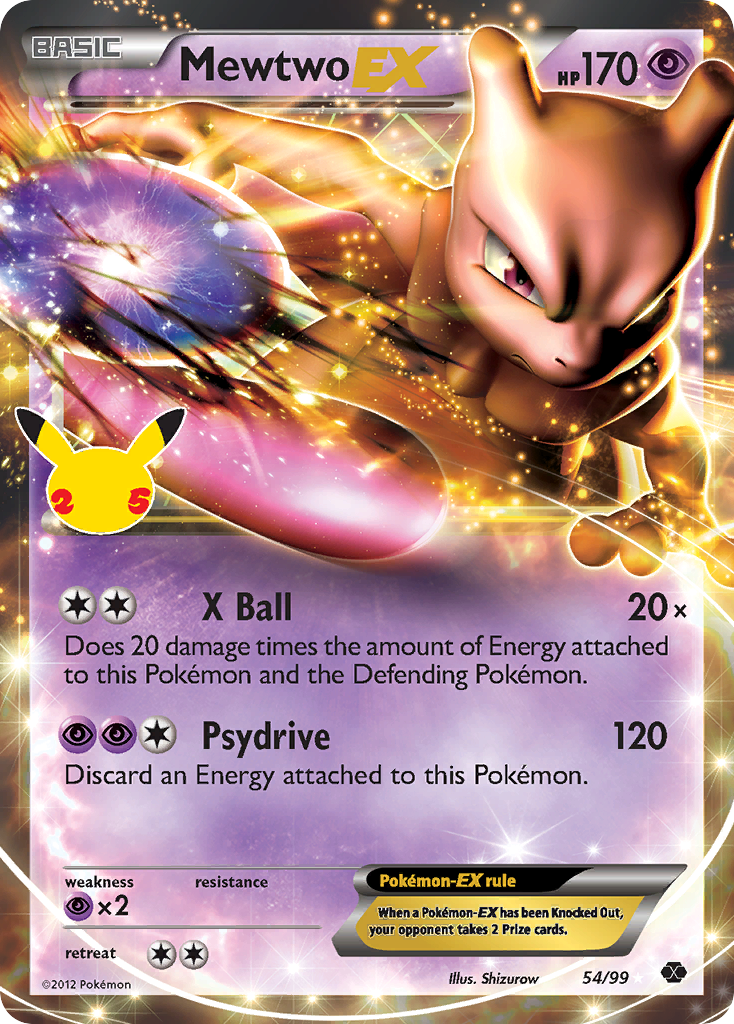 Mewtwo-EX – Celebrations: Classic Collection nr 054/025 (Standard)