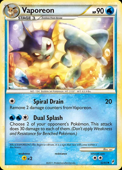 Vaporeon – Call of Legends nr 052/095 (Standard)