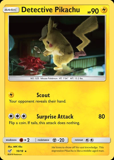 Detective Pikachu – Detective Pikachu nr 010/018 (Standard)