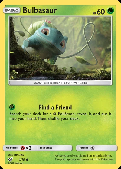Bulbasaur – Detective Pikachu nr 001/018 (Standard)