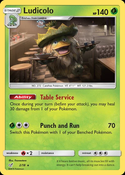 Ludicolo – Detective Pikachu nr 002/018 (Standard)