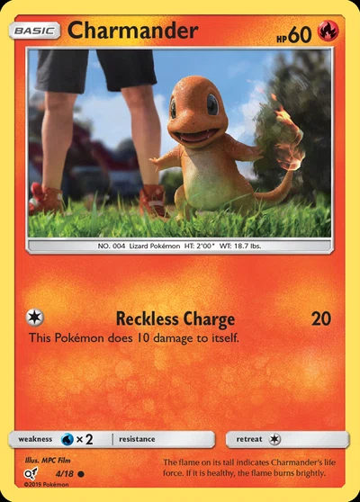 Charmander – Detective Pikachu nr 004/018 (Standard)