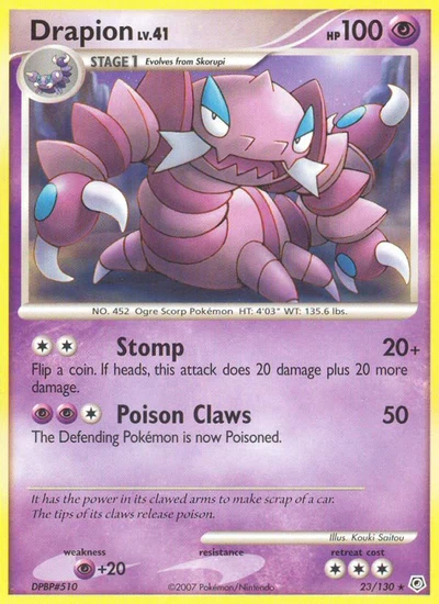 Drapion – Diamond & Pearl nr 023/130 (Standard)