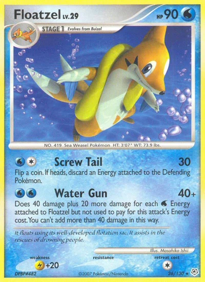 Floatzel – Diamond & Pearl nr 026/130 (Standard)