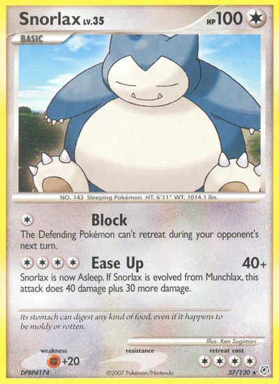 Snorlax – Diamond & Pearl nr 037/130 (Standard)