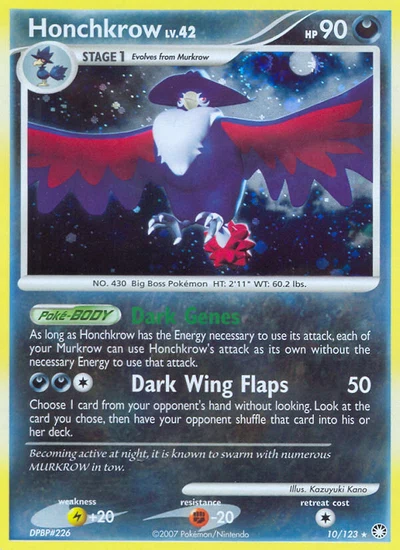 Honchkrow – Mysterious Treasures nr 010/123 (Standard)