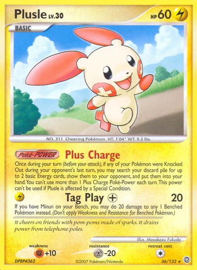 Plusle – Secret Wonders nr 036/132 (Standard)