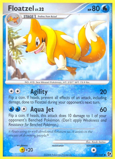 Floatzel – Great Encounters nr 037/106 (Standard)
