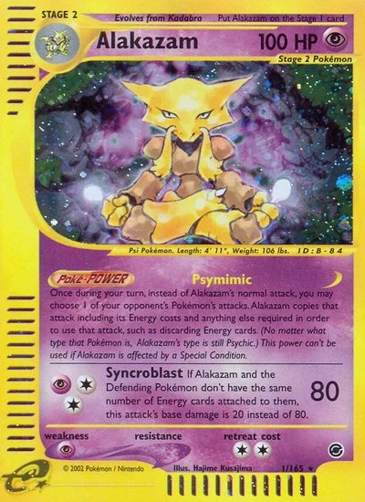 Alakazam – Expedition Base Set nr 001/165 (Standard)
