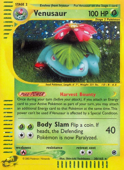 Venusaur – Expedition Base Set nr 030/165 (Standard)
