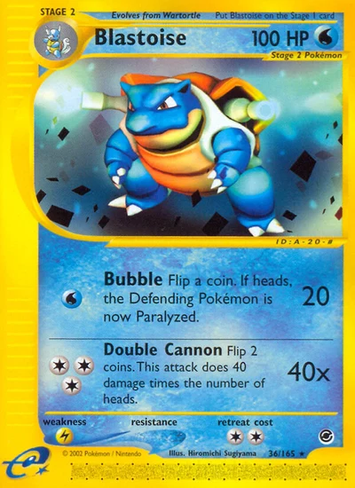 Blastoise – Expedition Base Set nr 036/165 (Standard)