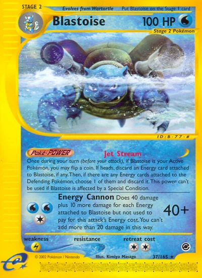 Blastoise – Expedition Base Set nr 037/165 (Standard)