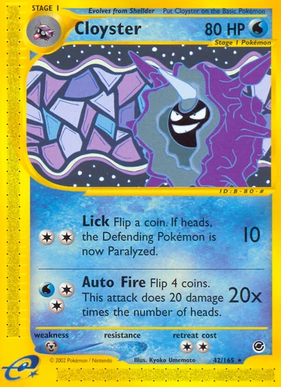 Cloyster – Expedition Base Set nr 042/165 (Standard)