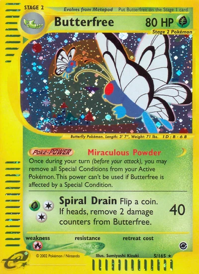 Butterfree – Expedition Base Set nr 005/165 (Standard)