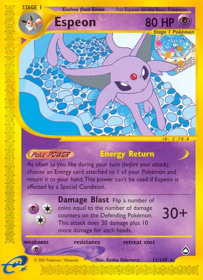 Espeon – Aquapolis nr 011/147 (Standard)