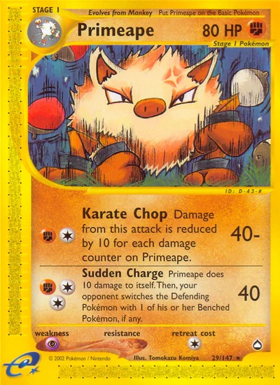 Primeape – Aquapolis nr 029/147 (Standard)