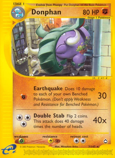 Donphan – Aquapolis nr 007/147 (Standard)