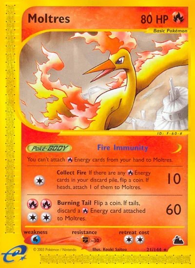 Moltres – Skyridge nr 021/144 (Standard)