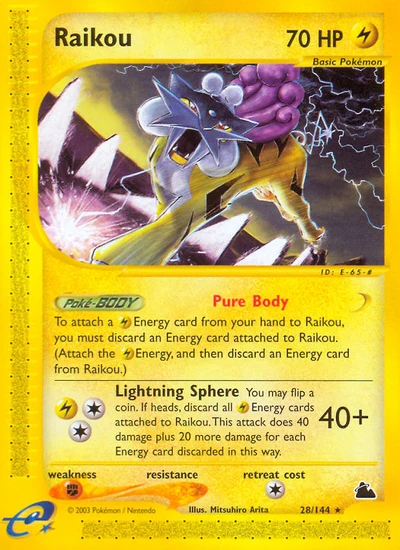 Raikou – Skyridge nr 028/144 (Standard)