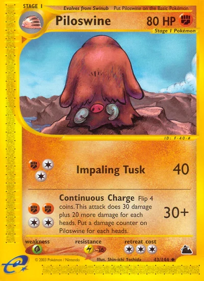 Piloswine – Skyridge nr 043/144 (Standard)