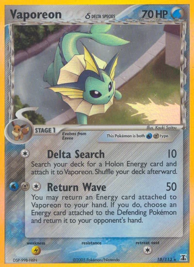 Vaporeon δ – Delta Species nr 018/113 (Standard)