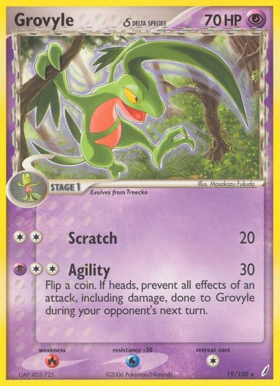 Grovyle δ – Crystal Guardians nr 019/100 (Standard)