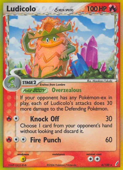 Ludicolo δ – Crystal Guardians nr 006/100 (Standard)
