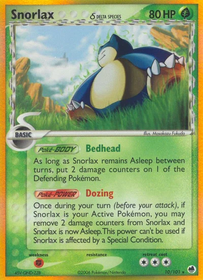 Snorlax δ – Dragon Frontiers nr 010/101 (Standard)