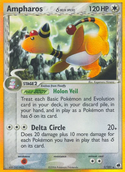 Ampharos δ – Dragon Frontiers nr 001/101 (Standard)