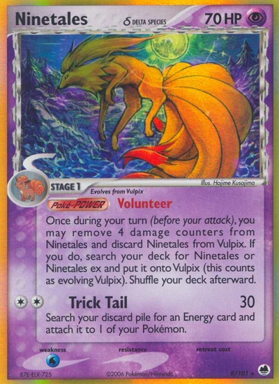 Ninetales δ – Dragon Frontiers nr 008/101 (Standard)