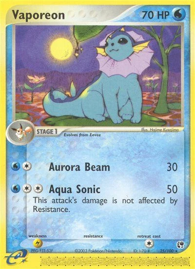 Vaporeon – Sandstorm nr 025/100 (Standard)