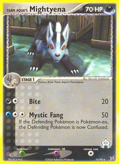 Team Aqua's Mightyena – Team Magma vs Team Aqua nr 015/095 (Standard)