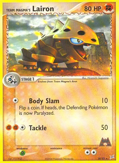 Team Magma's Lairon – Team Magma vs Team Aqua nr 020/095 (Standard)