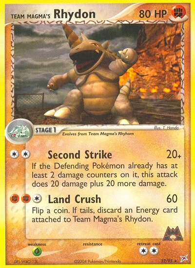 Team Magma's Rhydon – Team Magma vs Team Aqua nr 022/095 (Standard)