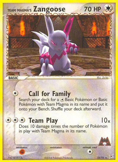 Team Magma's Zangoose – Team Magma vs Team Aqua nr 023/095 (Standard)