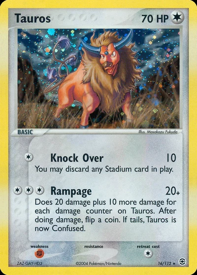 Tauros – FireRed & LeafGreen nr 016/112 (Standard)