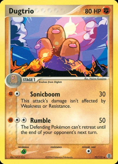 Dugtrio – FireRed & LeafGreen nr 022/112 (Standard)