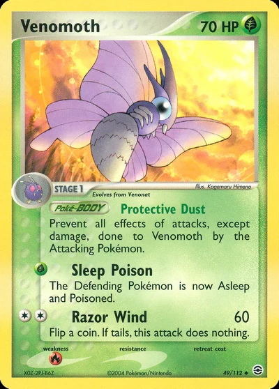 Venomoth – FireRed & LeafGreen nr 049/112 (Standard)