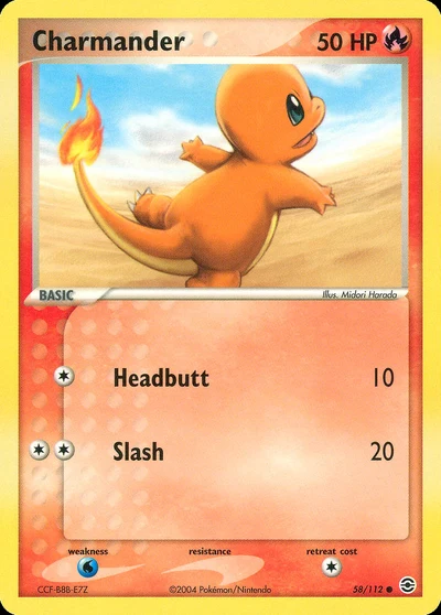 Charmander – FireRed & LeafGreen nr 058/112 (Standard)