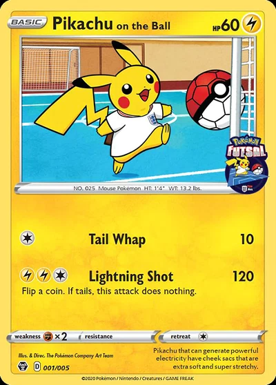 Pikachu on the Ball – Pokémon Futsal Collection nr 001/005 (Standard)