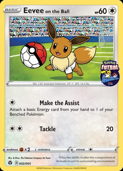 Eevee on the Ball – Pokémon Futsal Collection nr 002/005 (Standard)