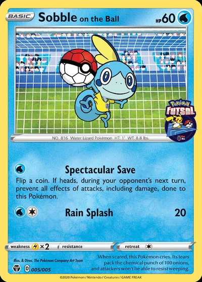 Sobble on the Ball – Pokémon Futsal Collection nr 005/005 (Standard)